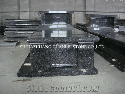 China Granite Beida Green Tombstone/Monument Design/Single Memorial/Cemetery Tombstones,Poland Gravestone,Western Style Headstone