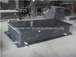 China Granite Beida Green Tombstone/Monument Design/Single Memorial/Cemetery Tombstones,Poland Gravestone,Western Style Headstone