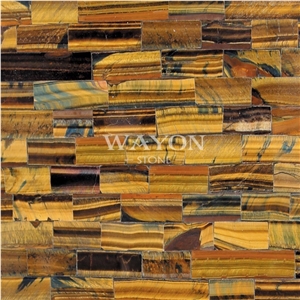 Natural Gem Stone Tiles & Slabs, Yellow and Blue Tiger Eye Semiprecious Stone