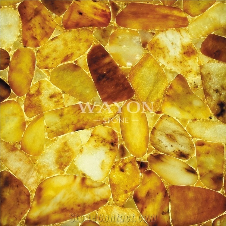 Yellow Agate Tile and Slab, Gemstone,Precious Stone