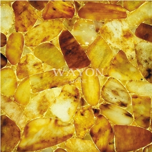 Yellow Agate Tile and Slab, Gemstone,Precious Stone