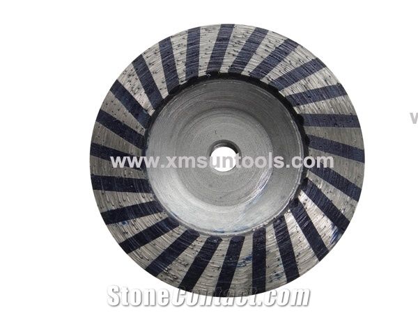 Turbo Cup Wheels with Resin Filled/Diamond Resin Cup Wheels/Stone Grinding Wheels for Smoothly Surface Polishing