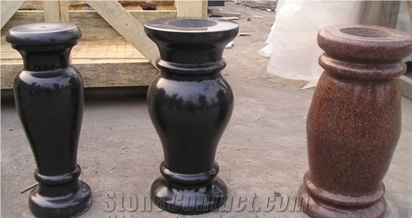 Fengzhen Black Granite, Mongolian Black Granite Shanxi Black Vase, Urn