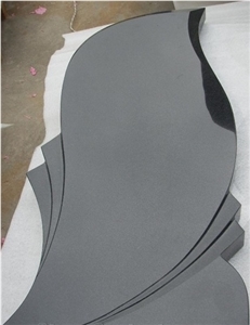 Hebei Black Granite Gravestone,Heart Stone,Handstone