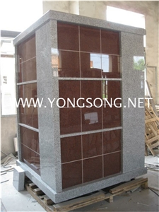 Imperial Red Granite Rectangle Columbarium