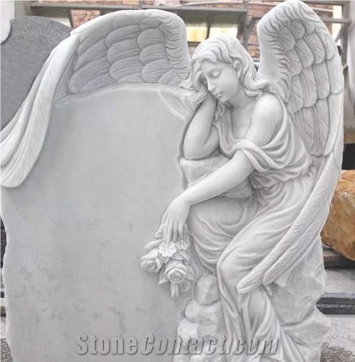 White Marble Tombstone
