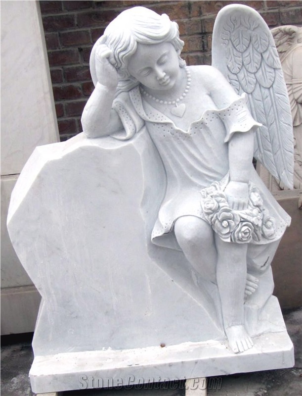 White Marble Tombstone