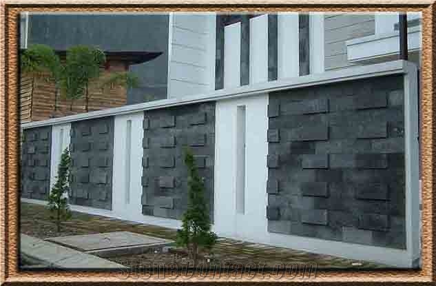 Andesit Lavastone Alor 2 Tiles & Slabs, Grey Basalt Walling Tiles