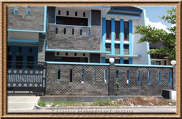 Andesit Lavastone Alor 3 Walling Tiles, Grey Basalt Covering Tiles