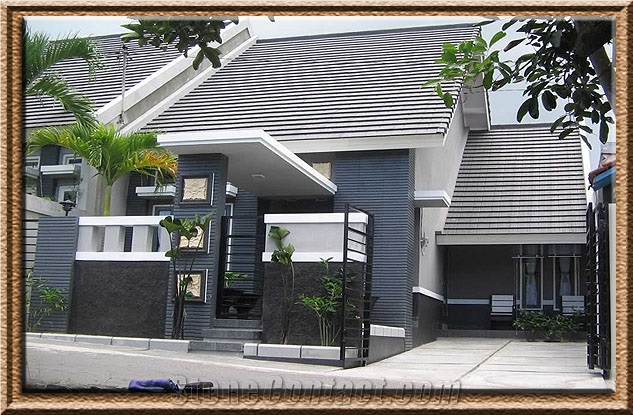 Andesit Lavastone Alor 3 Walling Tiles, Grey Basalt Covering Tiles