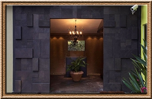 Candi Lavastone Alor_2 Tiles & Slabs, Black Basalt Floor Covering Tiles, Walling Tiles