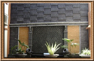 Candi Lavastone Alor_4, Grey Basalt Walling Tiles, Building Stone, Covering Tiles