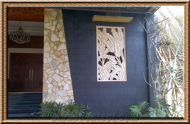 Palm Sandstone Alor 1 Tiles & Slabs, Beige Polished Sandstone Floor Covering Tiles, Walling Tiles