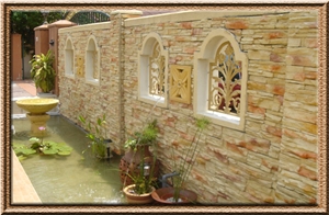 Yellow Palimanan Sandstone Wall Mosaic