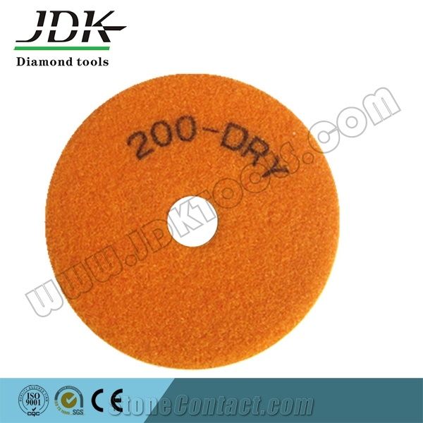 100mm Grit200 Diamond Flexible Dry Polishing Pads For Marble And Granite