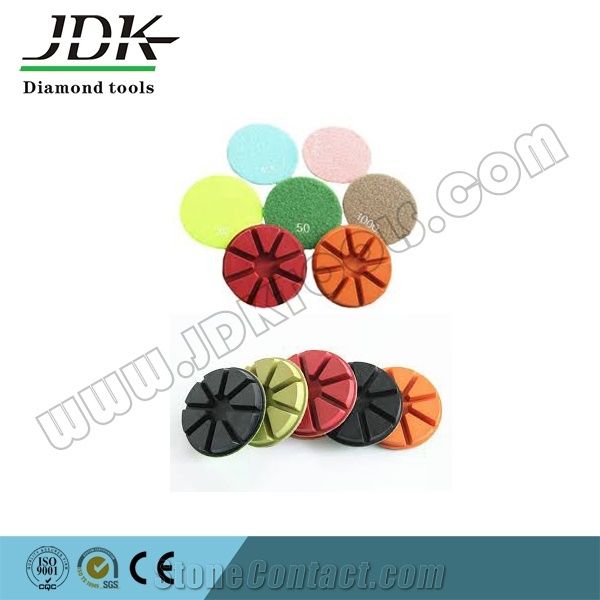 80mm Resin Diamond Polishing Pads For Concrete Grinding Tools