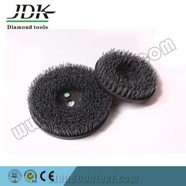 Jdk Round Carborundum Antique Brush for Granite Abrsive with Snail Lock/Velvro Backing