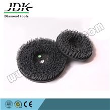 Jdk Round Carborundum Antique Brush for Granite Abrsive with Snail Lock/Velvro Backing