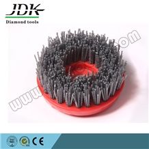 Jdk Round Carborundum Antique Brush for Granite Abrsive with Snail Lock/Velvro Backing