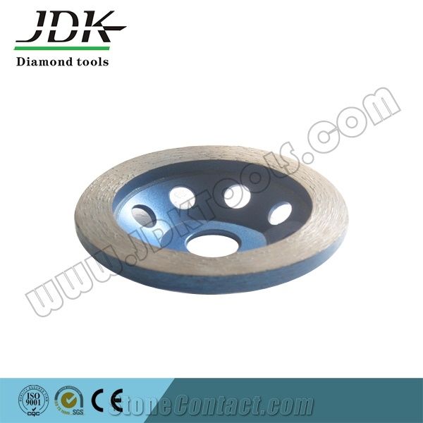 Single Raw Continuous Segment Steel Base Diamond Cup Wheel