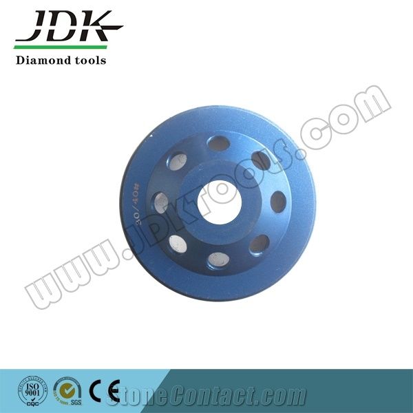 Single Raw Continuous Segment Steel Base Diamond Cup Wheel