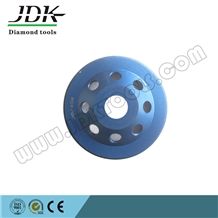 Single Raw Continuous Segment Steel Base Diamond Cup Wheel