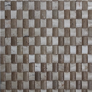 Travertine Antique Basketweave Mosaic