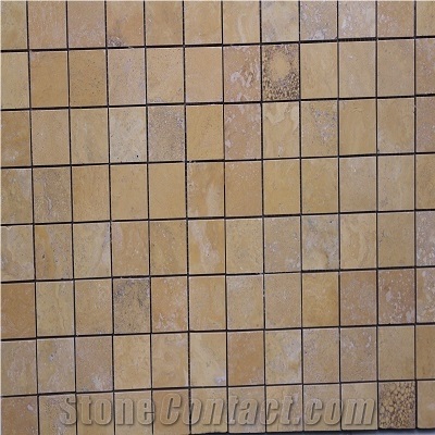 Yellow Travertine Mosaic