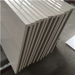 China White Polished Quartz Stone Kitchen Countertop Engineered Stone Worktop