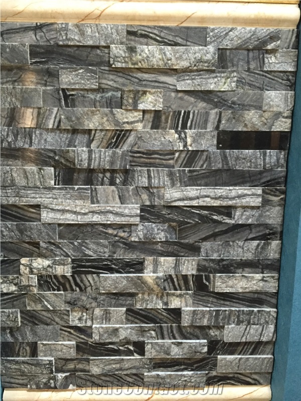 Natural Black Marble Culture Stone Stacked Stone in China