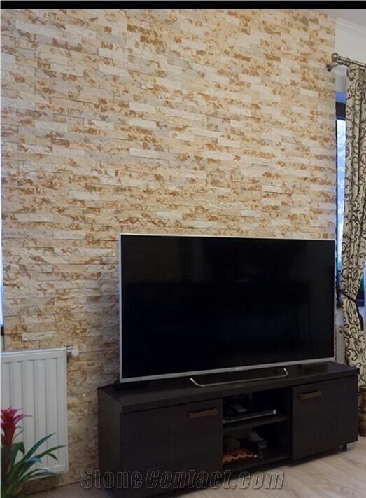 Wholesale Price Floor Beige Marble Culture Stone Flexible Stone Veneer