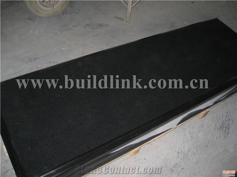 Absolutely Black Granite Bullnose Pool Coping, Nero Assoluto China Black Granite Swimming Pool Coping, Supreme Shanxi Black Granite Pool Coping