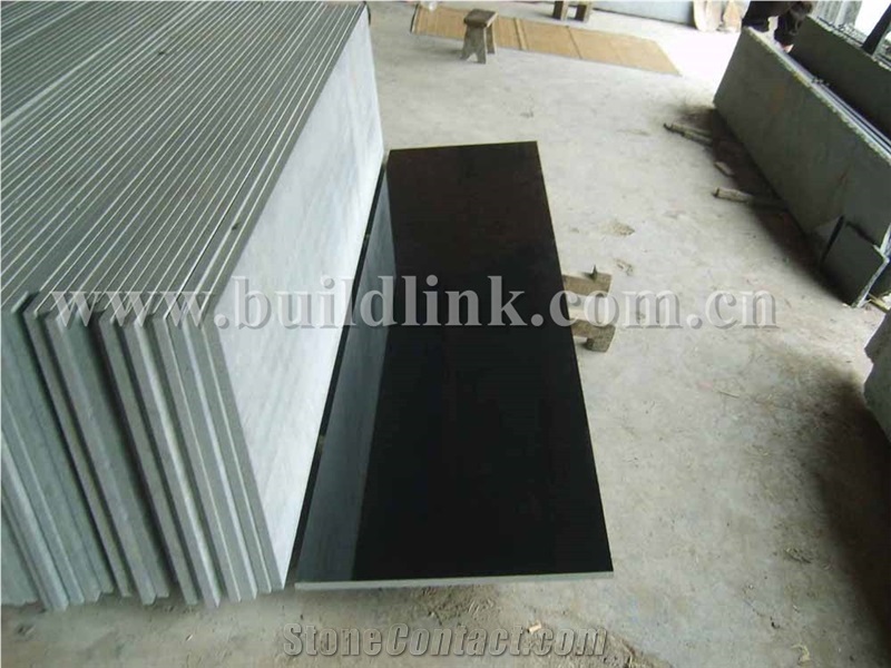 Absolutely Black Granite Wall and Floor Covering Tiles & Slab,Skirting,Nero Assoluto China Black Granite Slabs,Supreme Shanxi Black Granite,Grade-A,Good Quality