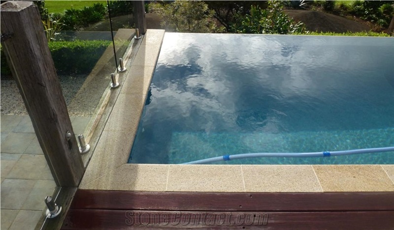 G682 Golden Sun Bullnose Pool Coping Tiles ,Rusty Yellow, Honey Jasper Bullnose Pool Coping Tiles