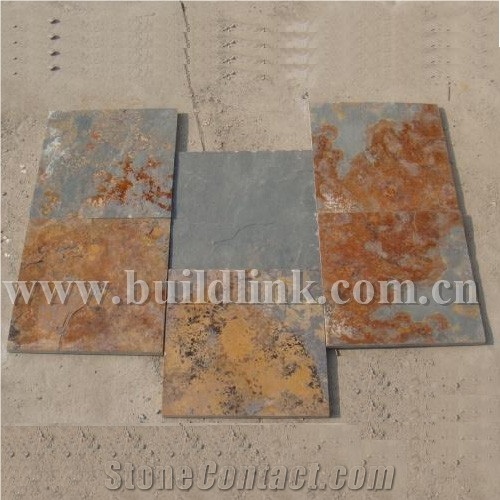 Rusty Slate Tiles, Slate Flooring Tiles, Slate Flooring Tile on Sale, China Rusty Slate Tiles