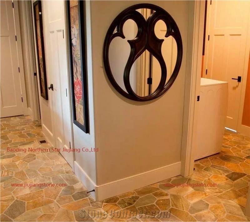 Decorative Floor Paving Stone with Mesh Backing