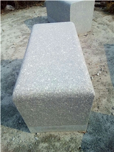G375 Light Grey Granite Curbstones Corner Stone Flamed Surface Beveling Edges Competitive Prices