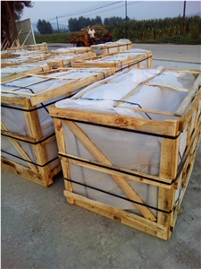 G375 Light Grey Granite Curbstones Corner Stone Flamed Surface Beveling Edges Competitive Prices
