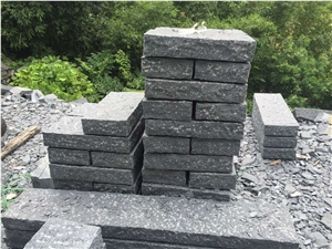 G654 Dark Grey Black Granite Pineapple Surface Natural Split Palisades Coping Kerbstones