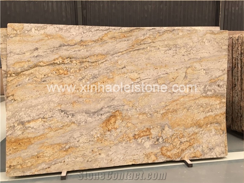 Golden Beach Granite Slabs/Tiles, Beige Granite for Walling/Flooring