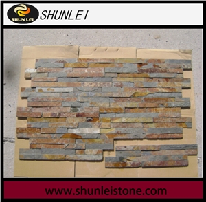 China Multicolor Slate Culture Stone/Stone Wall Cladding/Slate Ledges/Slate Culture Stone