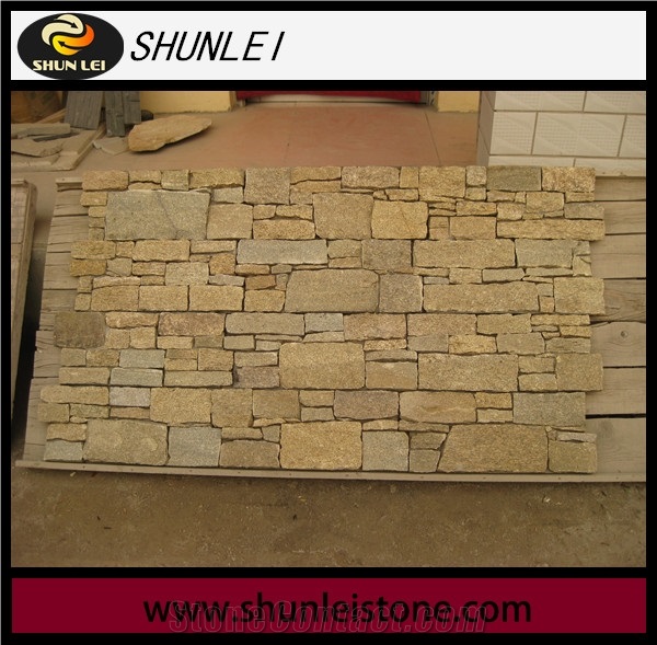 Ledgestone for Wall Cladding,China Rust Slate Stone Veneer