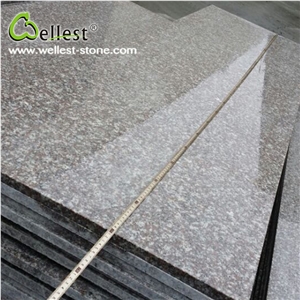 G664 Pink Granite Bullnose Edge Step and Risers
