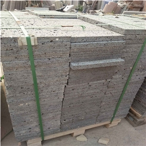 Cheap Natural Red Exterior Decoration Wall Cladding Lava Stone