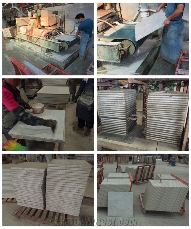 Bianco Carrara Marble Composite Porcelain Tiles,Marble Honeycomb Panels