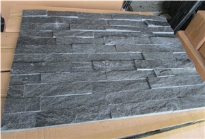 Black Slate Cultured Stone for Wall Cladding, Stacked Stone Veneer, Thin Stone Veneer,Split Face Ledge Stone