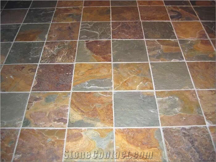 Chinese Rusty Slate Tiles,Multicolor Slate Floor Tiles,Rusty Slate Flooring,Slate Stone Flooring,Rust Slate Pattern,Stone Floor Covering