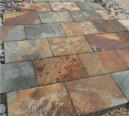 Chinese Rusty Slate Tiles,Multicolor Slate Floor Tiles,Rusty Slate Flooring,Slate Stone Flooring,Rust Slate Pattern,Stone Floor Covering