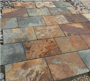 Chinese Rusty Slate Tiles,Multicolor Slate Floor Tiles,Rusty Slate Flooring,Slate Stone Flooring,Rust Slate Pattern,Stone Floor Covering