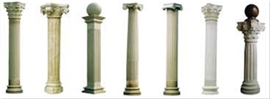 Granite Garden Sculptured Roman Columns, Outdoor Architectural Columns, Exterior Landscaping Stones Column Tops & Bases